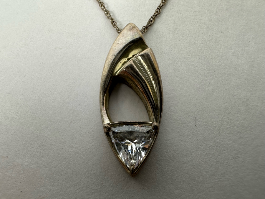 Sterling Silver Pendant With Sterling Silver 18' Necklace 4g [Photo 8]