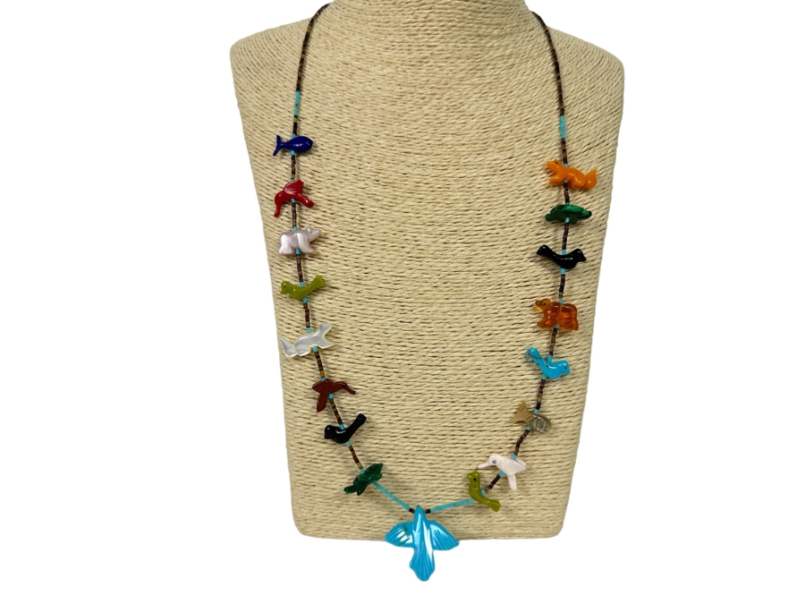 Carved Stone Fetish 28' Necklace [Photo 1]