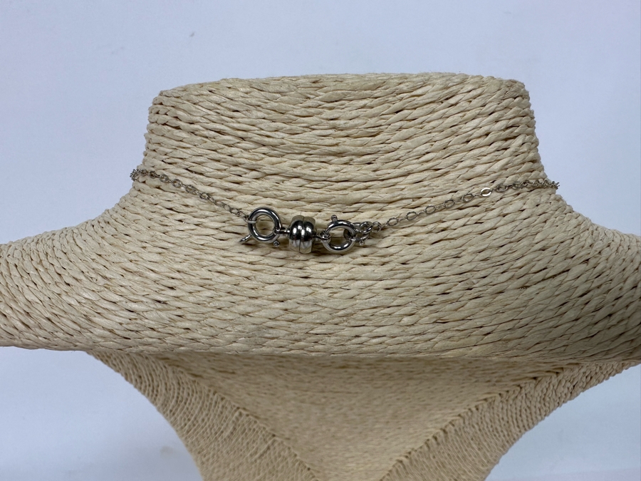 Vintage Hallmarked Sterling Silver Cross Pendant With 18' Sterling Silver Chain Necklace 7.2g [Photo 6]