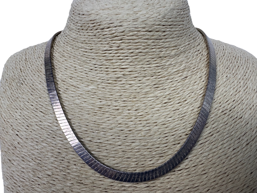 Elegant Sterling Silver Milor Italian 16' Necklace 33.2g [Photo 1]