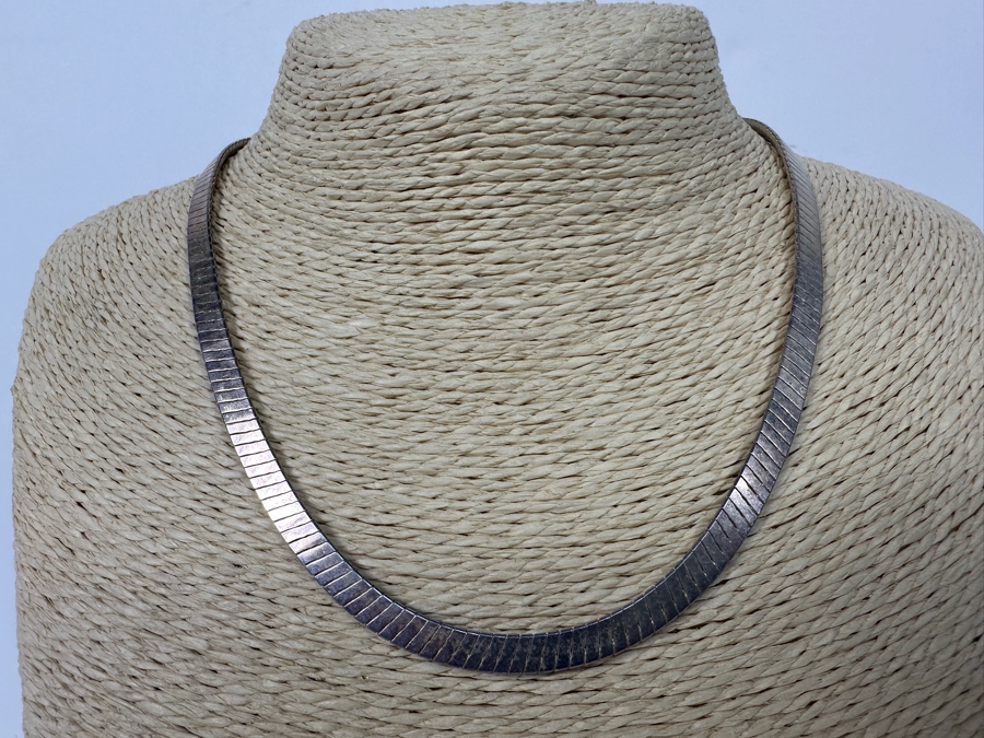 Elegant Sterling Silver Milor Italian 16' Necklace 33.2g [Photo 3]