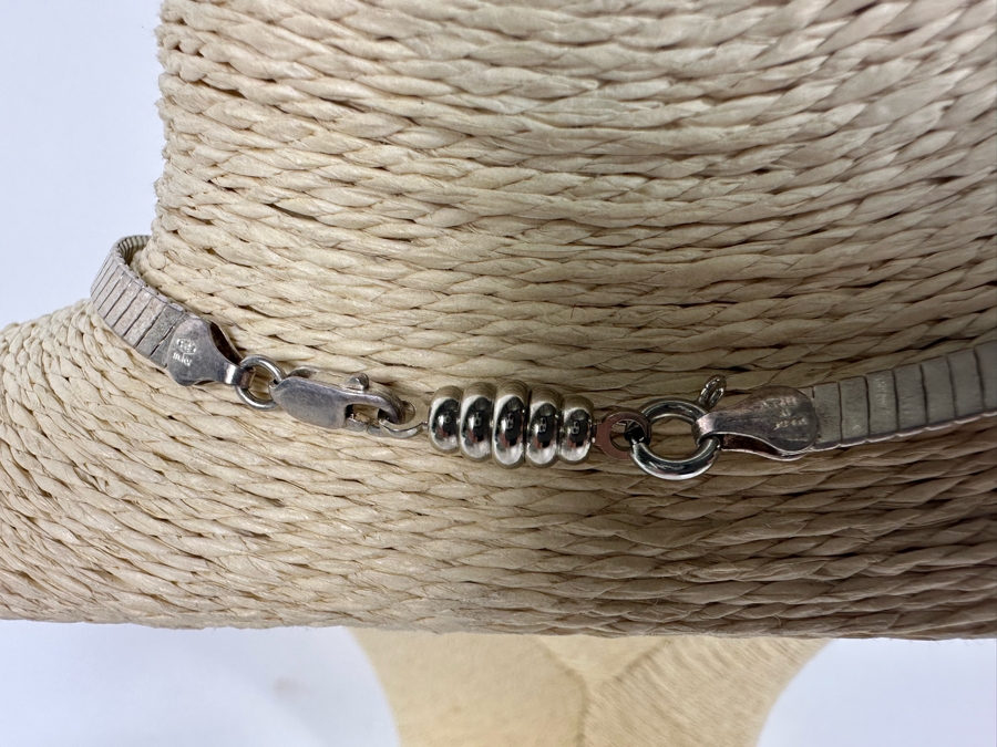Elegant Sterling Silver Milor Italian 16' Necklace 33.2g [Photo 4]