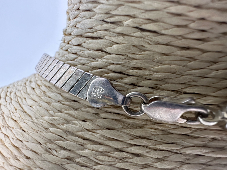 Elegant Sterling Silver Milor Italian 16' Necklace 33.2g [Photo 5]