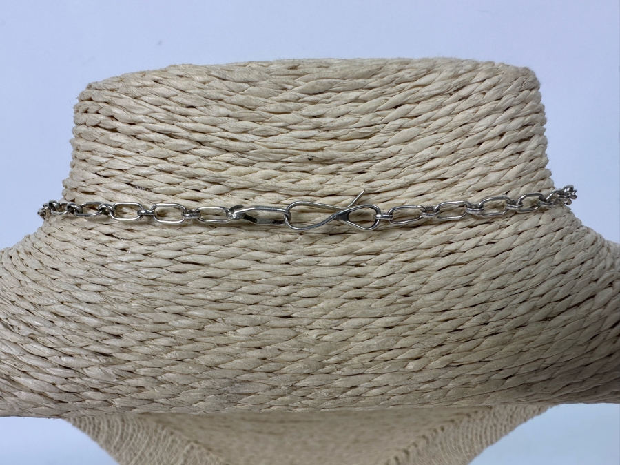 Stunning Inlaid Stone Sterling Silver Statement 18' Necklace With Matching Earrings Signed D Lucio [Photo 10]