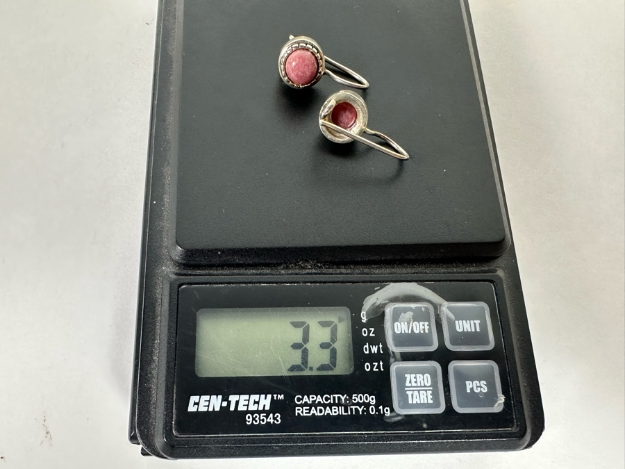 Sterling Silver Pendant With 18' Sterling Silver Ball Chain And Matching Earrings 12.3g [Photo 13]