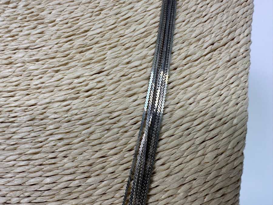 Sterling Silver Multi-Strand 22' Necklace 10.2g [Photo 4]