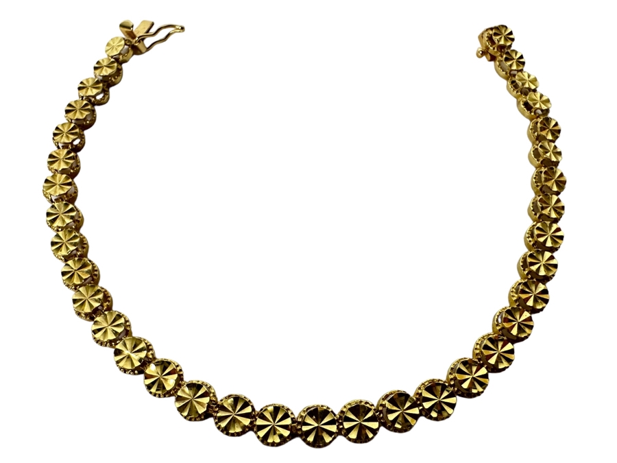 14K Gold 7' Bracelet By Bevelry Hills Gold 6.7g [Photo 1]
