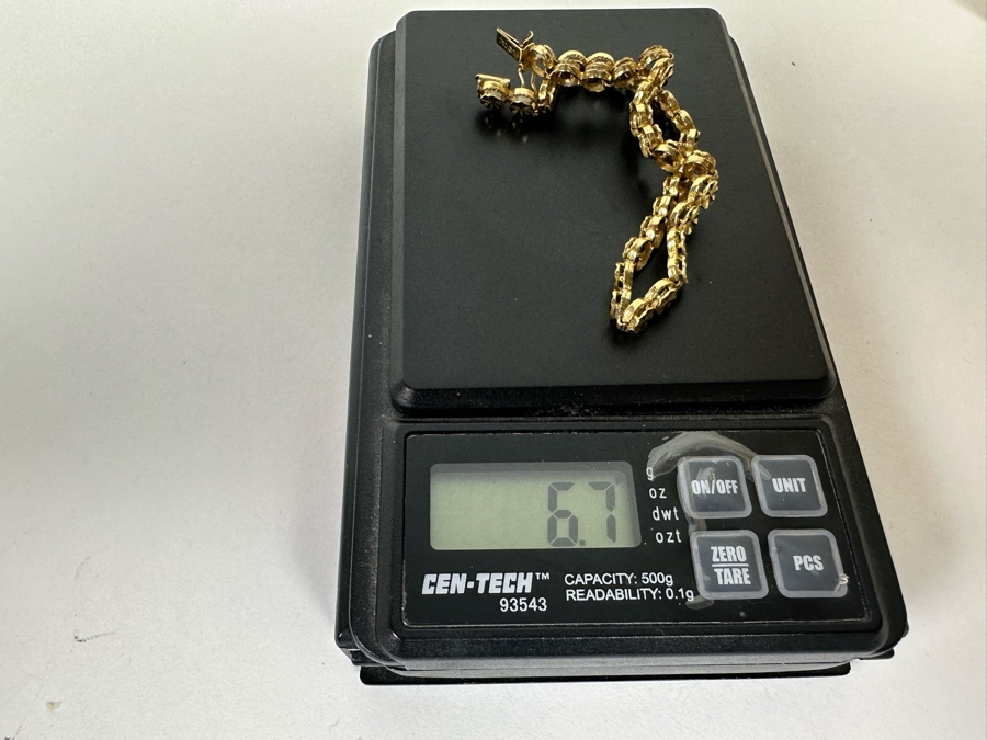 14K Gold 7' Bracelet By Bevelry Hills Gold 6.7g [Photo 10]