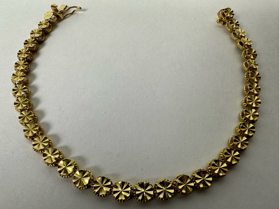 14K Gold 7' Bracelet By Bevelry Hills Gold 6.7g [Photo 5]