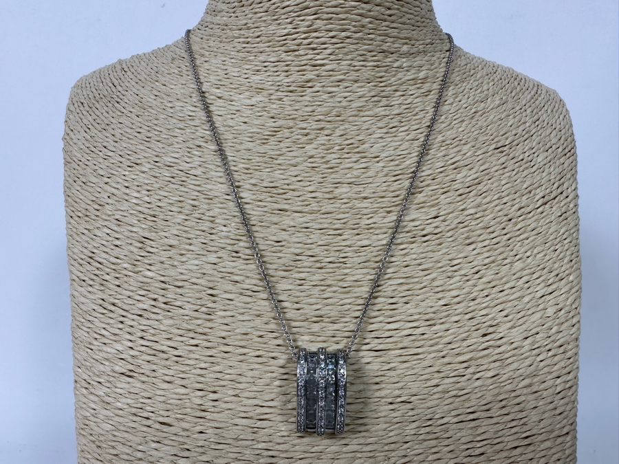 Sterling Silver 18' Chain Necklace With Sterling Pendant 9.3g [Photo 4]