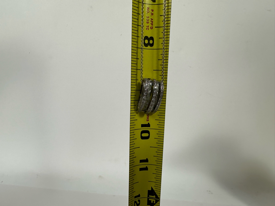 Sterling Silver 18' Chain Necklace With Sterling Pendant 9.3g [Photo 15]