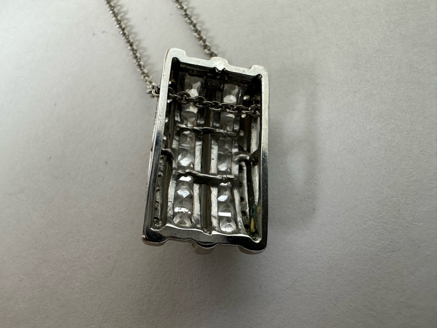 Sterling Silver 18' Chain Necklace With Sterling Pendant 9.3g [Photo 11]