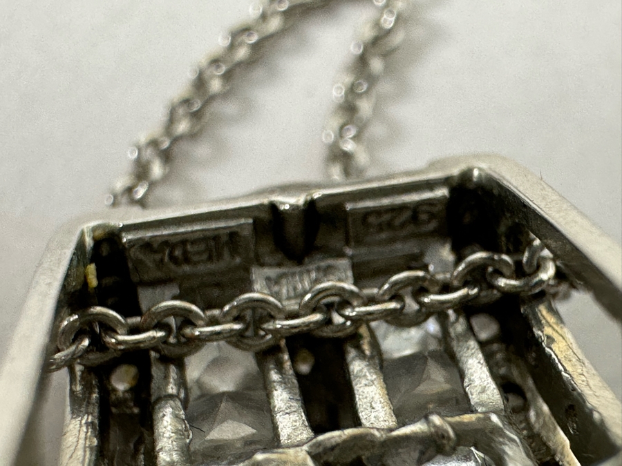 Sterling Silver 18' Chain Necklace With Sterling Pendant 9.3g [Photo 14]