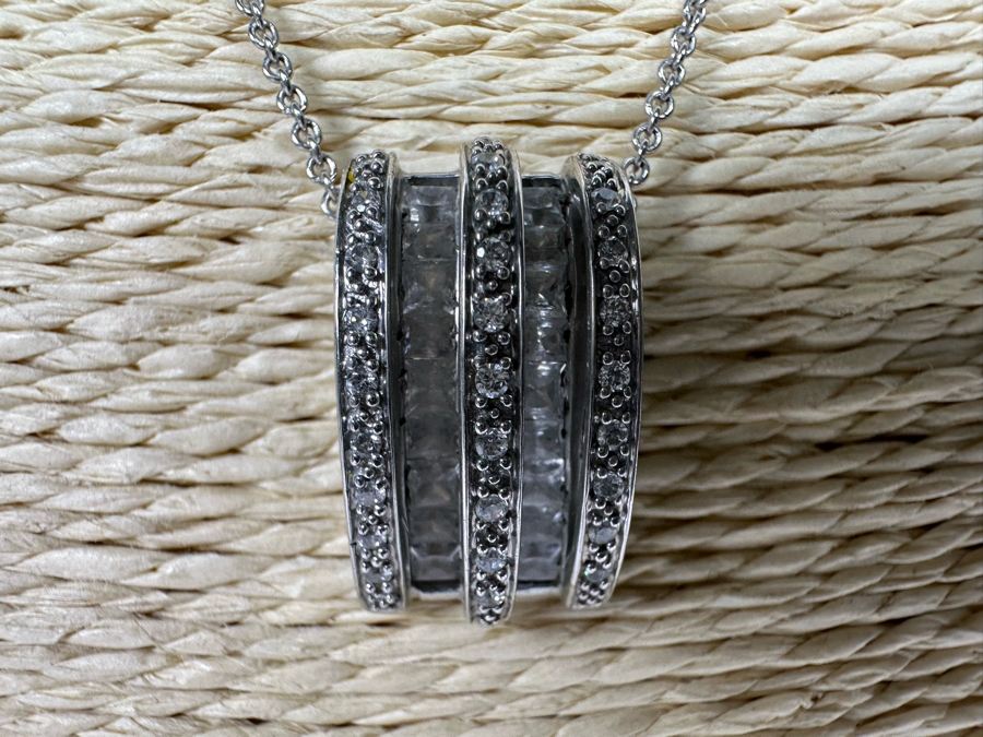 Sterling Silver 18' Chain Necklace With Sterling Pendant 9.3g [Photo 6]