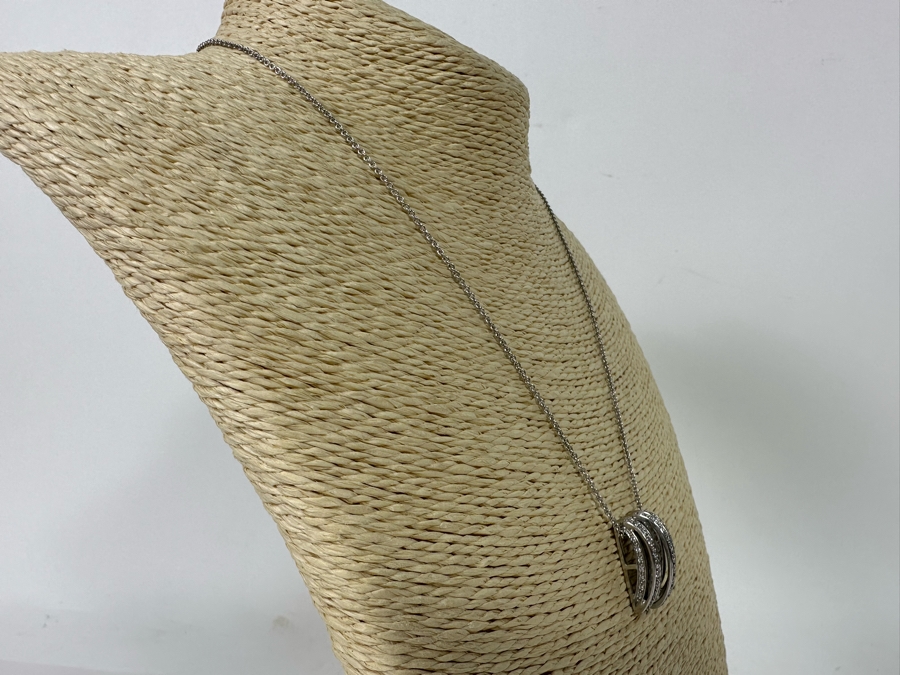 Sterling Silver 18' Chain Necklace With Sterling Pendant 9.3g [Photo 7]