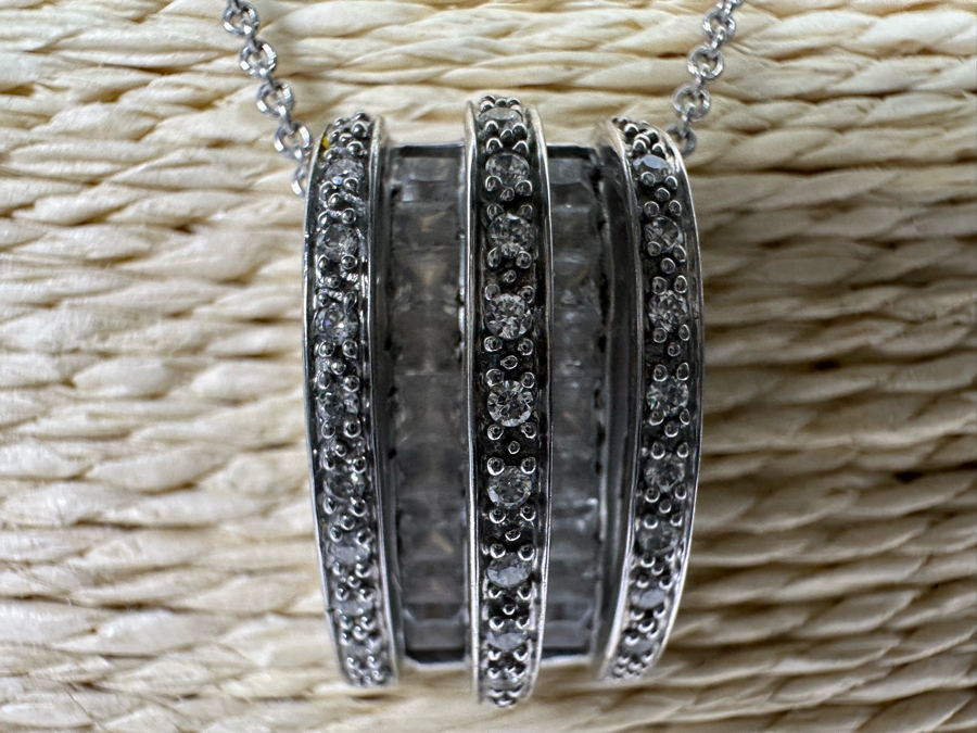 Sterling Silver 18' Chain Necklace With Sterling Pendant 9.3g [Photo 5]
