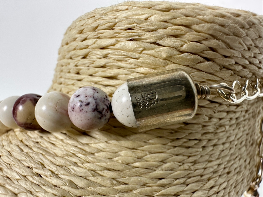 Polished Stone 18' Necklace With Sterling Silver Clasp [Photo 7]