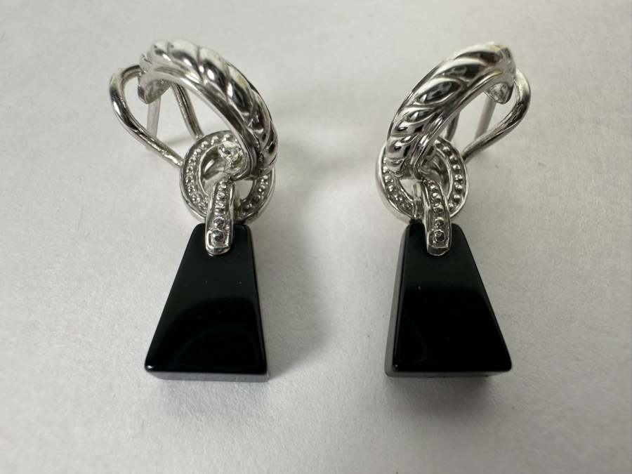 Judith Ripka Sterling Silver Earrings 5.3g [Photo 2]