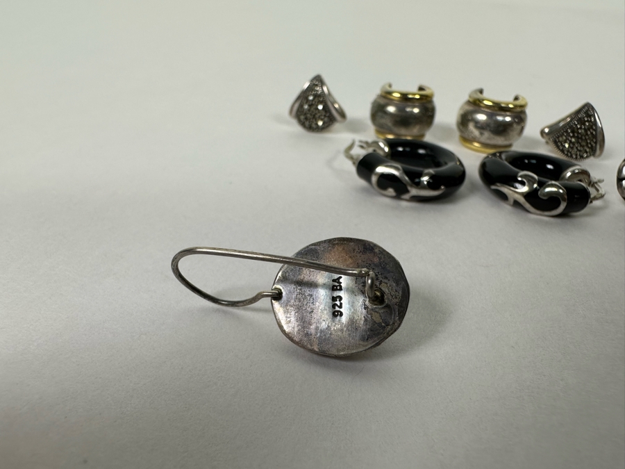 Collection Of Sterling Silver Earrings 23.6g [Photo 11]