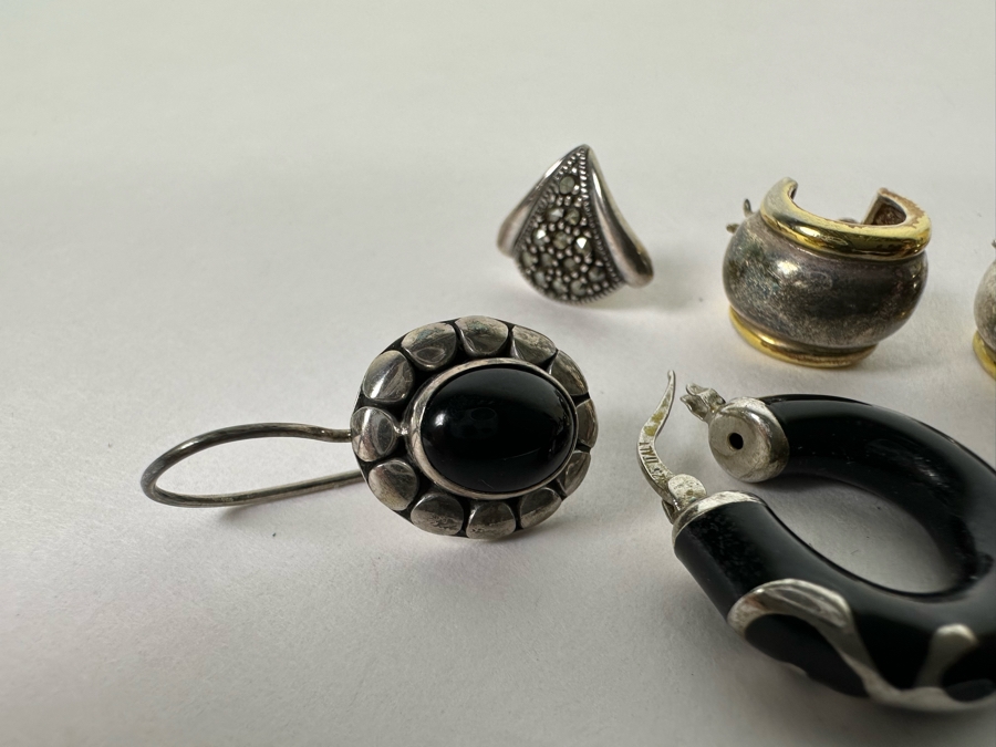 Collection Of Sterling Silver Earrings 23.6g [Photo 8]