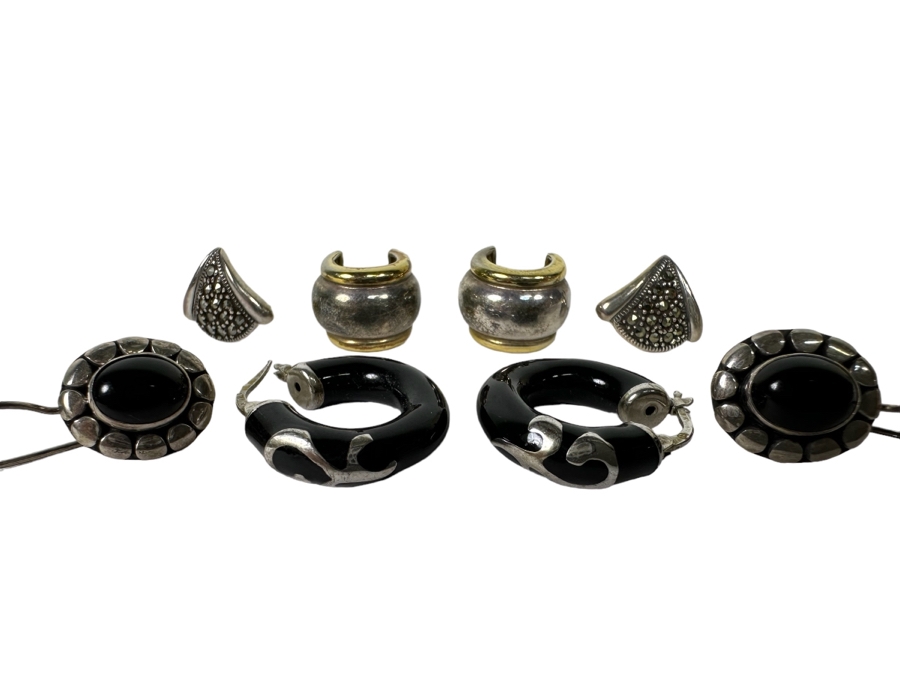 Collection Of Sterling Silver Earrings 23.6g [Photo 2]