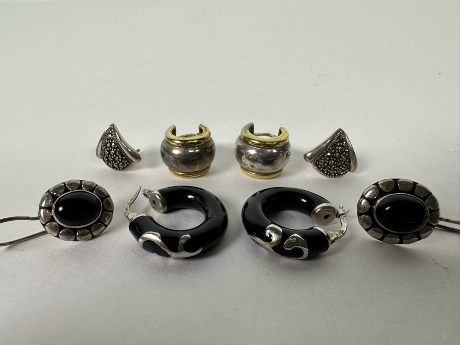 Collection Of Sterling Silver Earrings 23.6g [Photo 6]