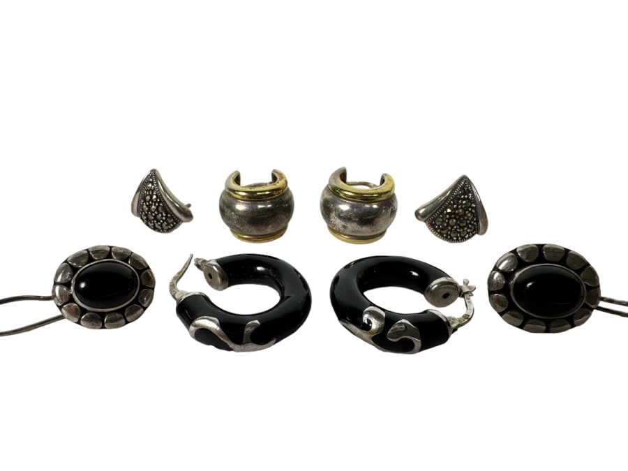 Collection Of Sterling Silver Earrings 23.6g
