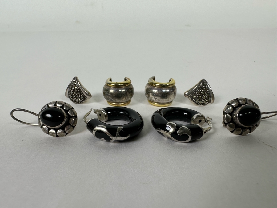 Collection Of Sterling Silver Earrings 23.6g [Photo 3]