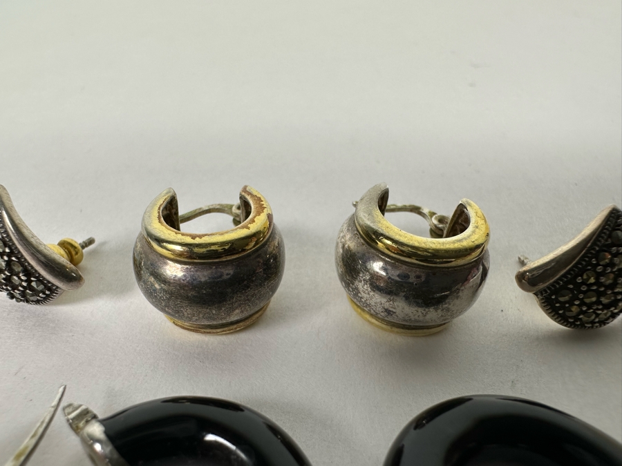 Collection Of Sterling Silver Earrings 23.6g [Photo 9]