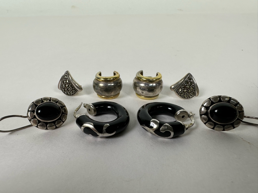 Collection Of Sterling Silver Earrings 23.6g [Photo 5]