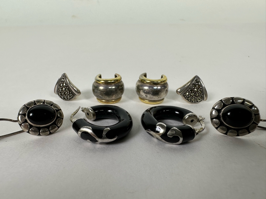 Collection Of Sterling Silver Earrings 23.6g [Photo 4]