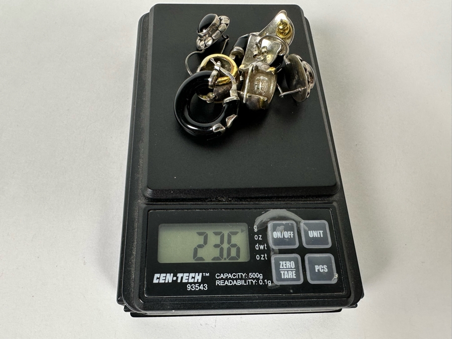 Collection Of Sterling Silver Earrings 23.6g [Photo 13]