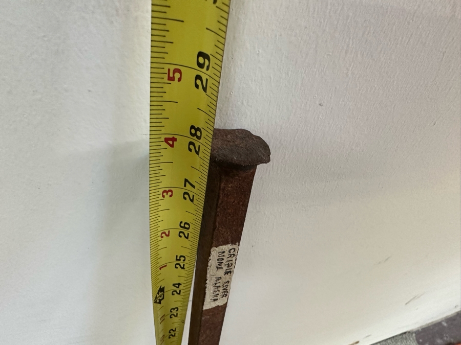 Steel Rock Pry Bar 46.5L And Vintage Spike From The Cripple River In Nome Alaska 28L [Photo 9]