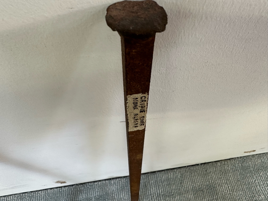 Steel Rock Pry Bar 46.5L And Vintage Spike From The Cripple River In Nome Alaska 28L [Photo 6]