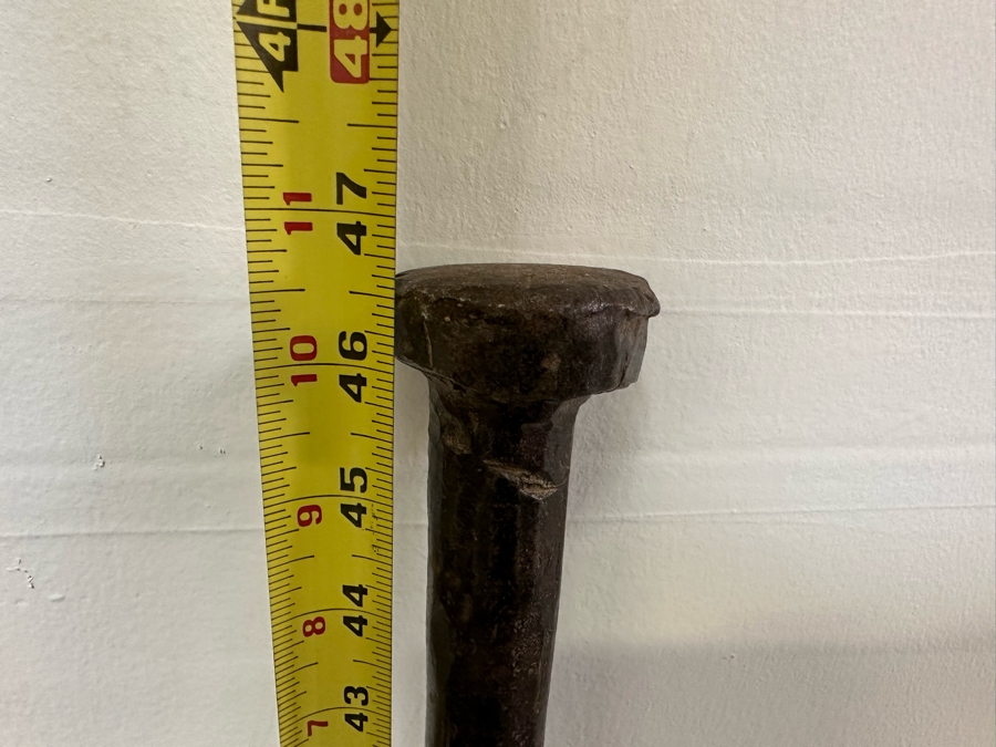 Steel Rock Pry Bar 46.5L And Vintage Spike From The Cripple River In Nome Alaska 28L [Photo 8]