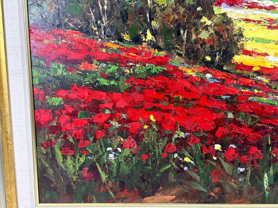 Original Oil Landscape Painting By Hulsey 36 X 36 Framed 46 X 46 [Photo 10]