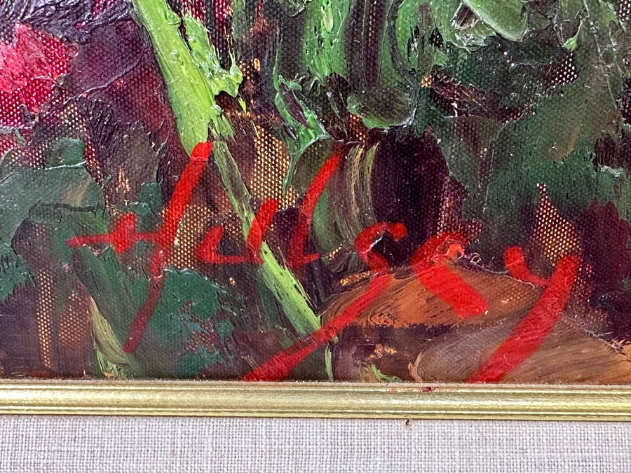 Original Oil Landscape Painting By Hulsey 36 X 36 Framed 46 X 46 [Photo 16]