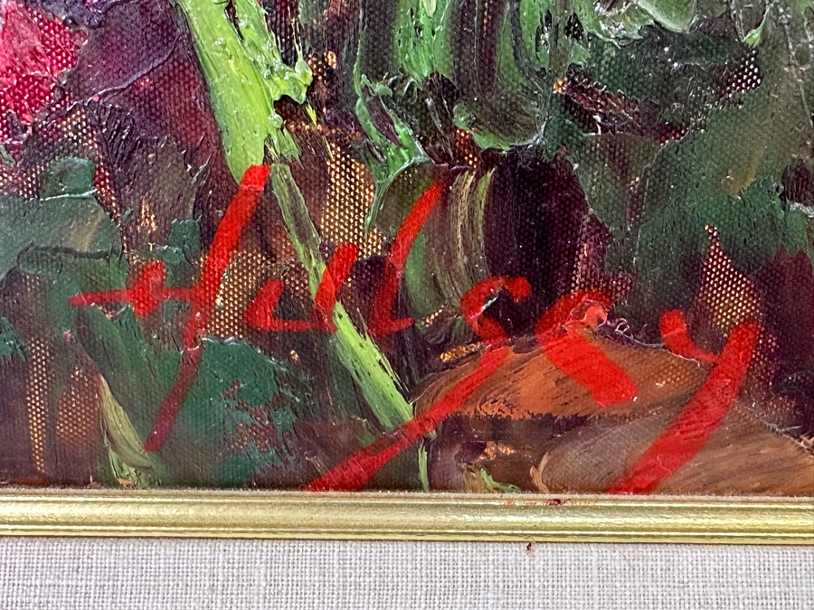 Original Oil Landscape Painting By Hulsey 36 X 36 Framed 46 X 46 [Photo 15]