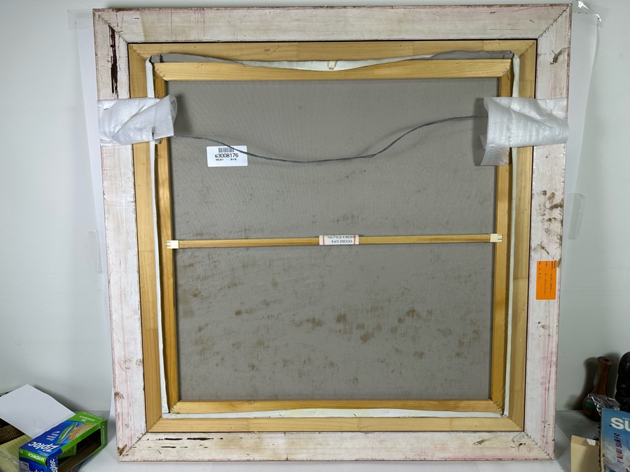 Original Oil Landscape Painting By Hulsey 36 X 36 Framed 46 X 46 [Photo 18]