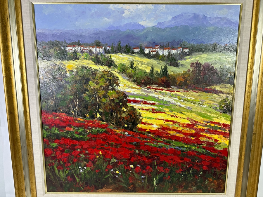 Original Oil Landscape Painting By Hulsey 36 X 36 Framed 46 X 46 [Photo 5]