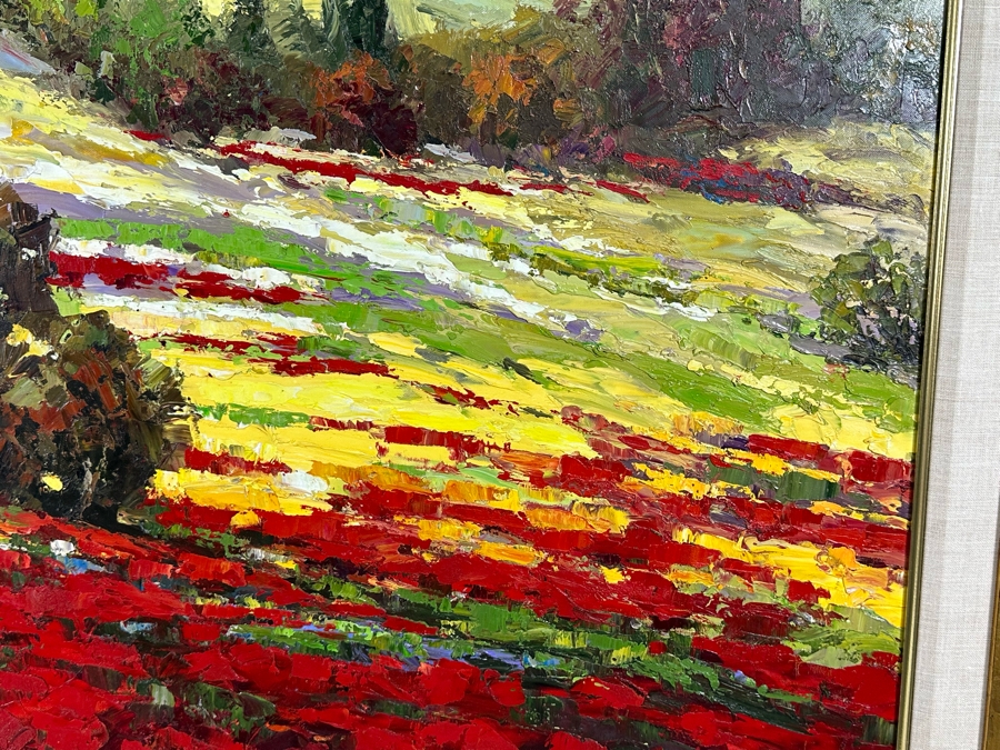 Original Oil Landscape Painting By Hulsey 36 X 36 Framed 46 X 46 [Photo 13]