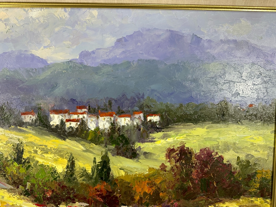 Original Oil Landscape Painting By Hulsey 36 X 36 Framed 46 X 46 [Photo 7]