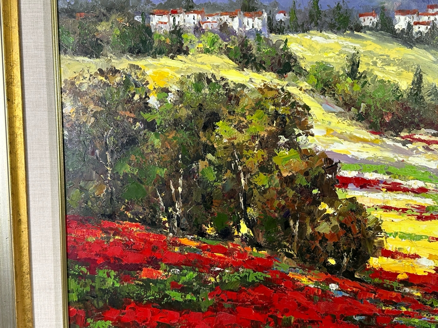 Original Oil Landscape Painting By Hulsey 36 X 36 Framed 46 X 46 [Photo 9]