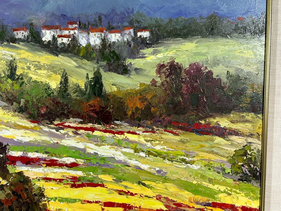 Original Oil Landscape Painting By Hulsey 36 X 36 Framed 46 X 46 [Photo 14]