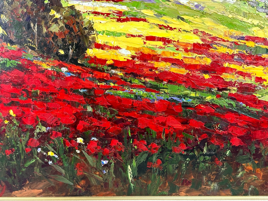 Original Oil Landscape Painting By Hulsey 36 X 36 Framed 46 X 46 [Photo 11]