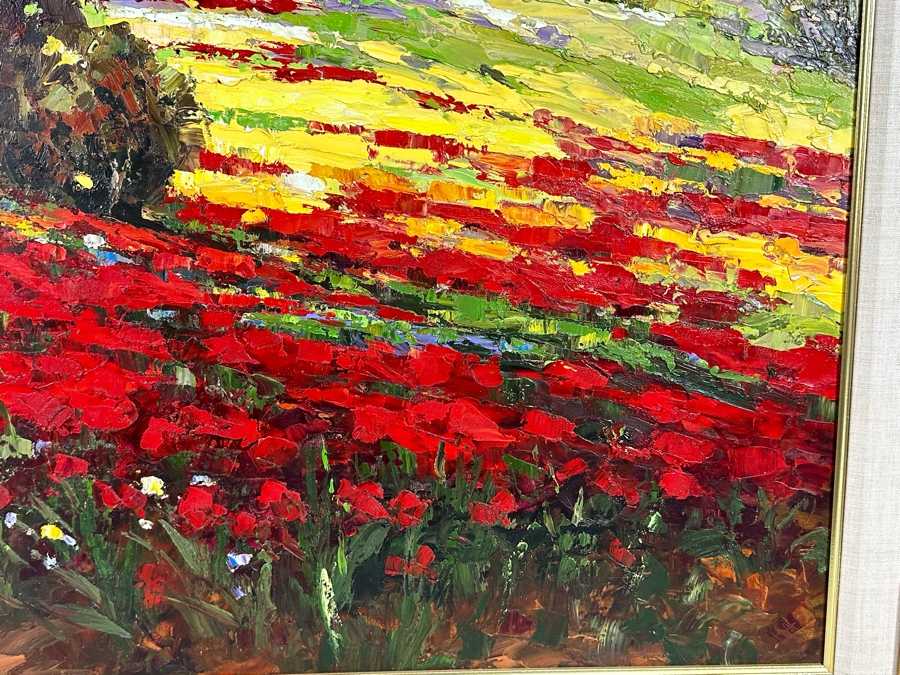 Original Oil Landscape Painting By Hulsey 36 X 36 Framed 46 X 46 [Photo 12]