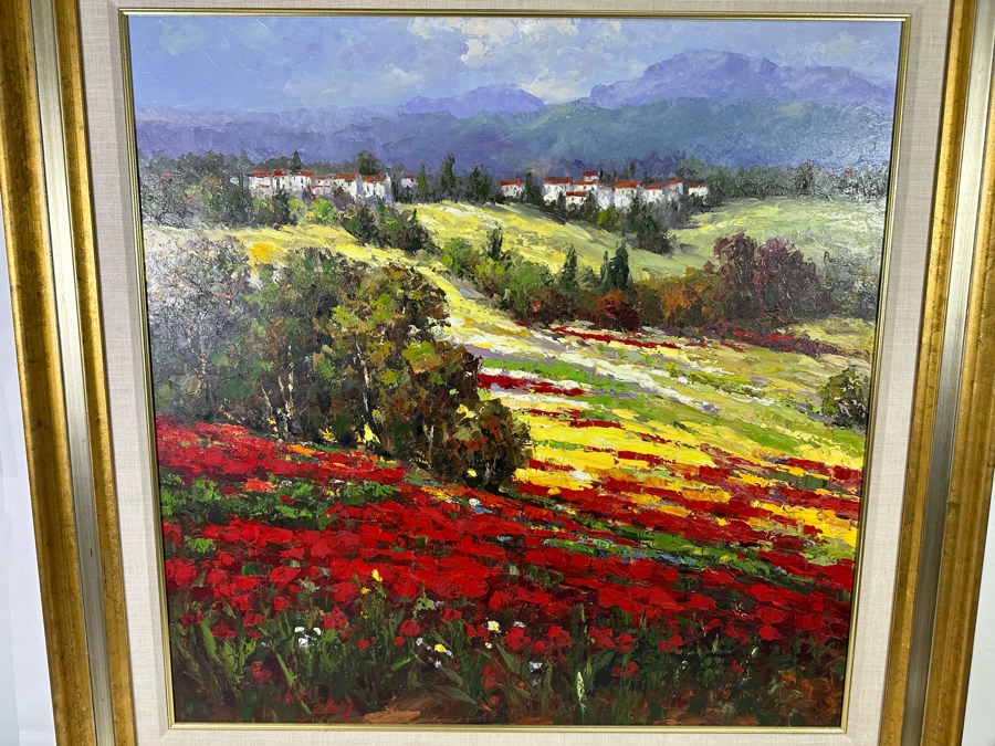 Original Oil Landscape Painting By Hulsey 36 X 36 Framed 46 X 46 [Photo 6]