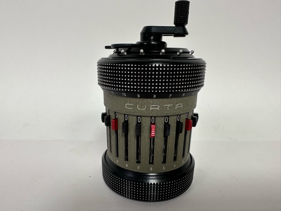 RARE CURTA Type II Handheld Mechanical Pocket Calculator Hand-Cranked Made In Liechtenstein By Contina Ltd Maureen System Designed By Curt Herzstark (1902-1988, Austrian Engineer) [CR] [Photo 4]