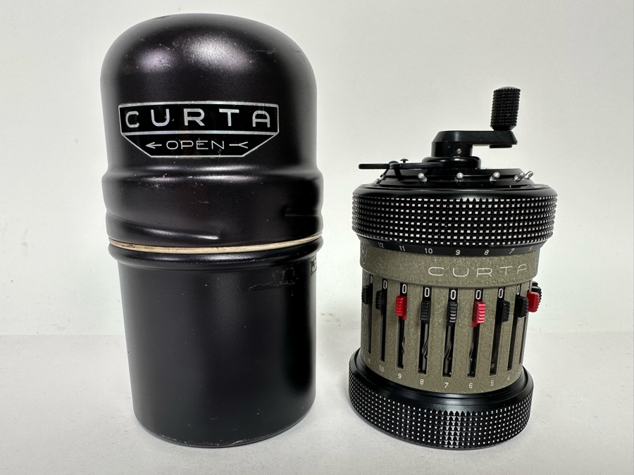 RARE CURTA Type II Handheld Mechanical Pocket Calculator Hand-Cranked Made In Liechtenstein By Contina Ltd Maureen System Designed By Curt Herzstark (1902-1988, Austrian Engineer) [CR] [Photo 2]