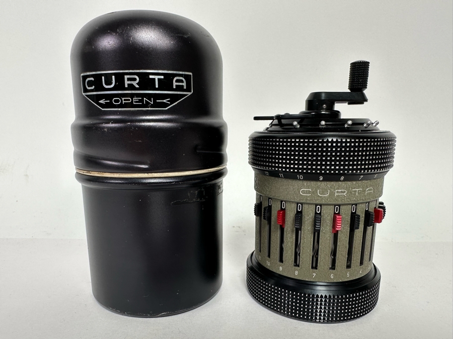 RARE CURTA Type II Handheld Mechanical Pocket Calculator Hand-Cranked Made In Liechtenstein By Contina Ltd Maureen System Designed By Curt Herzstark (1902-1988, Austrian Engineer) [CR] [Photo 3]